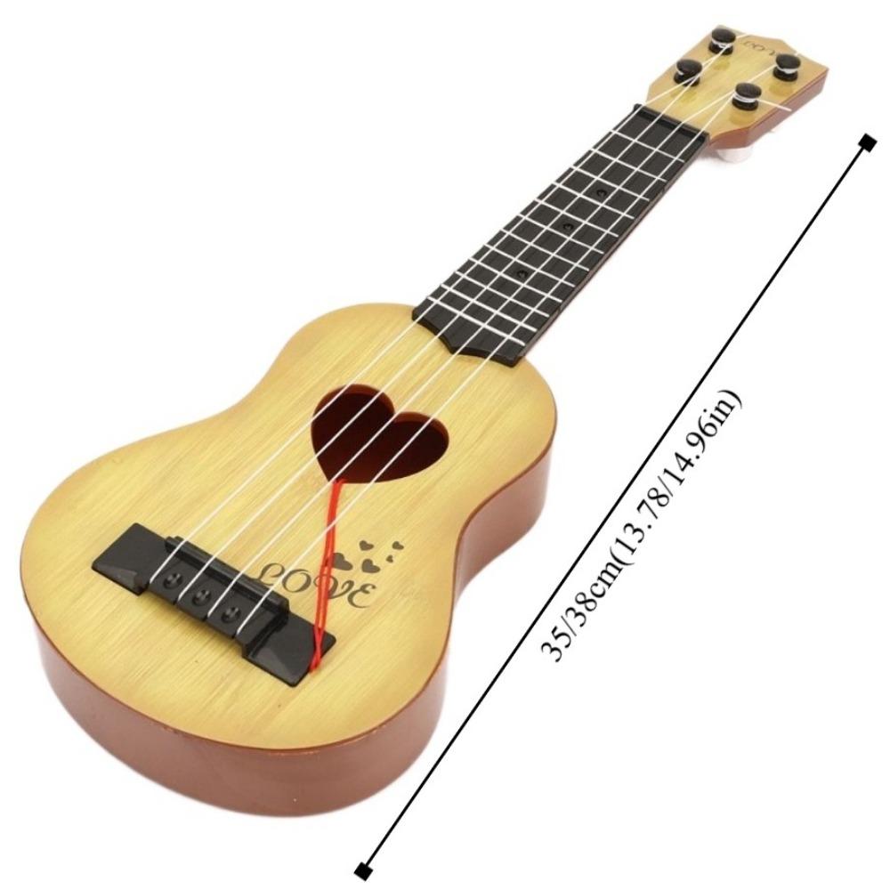 4 Strings Simulation Ukulele Toy Adjustable String Knob Small Guitar Toy Outdoor Games