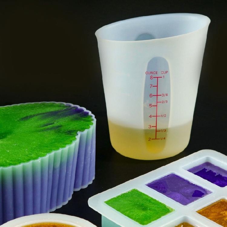 2Pcs Set Measuring Cups with Graduated Scale 250/500ml Laboratory Capacity Cups