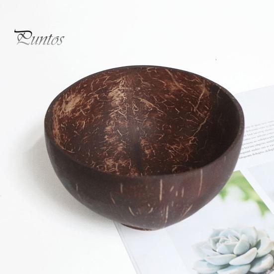 Mísa z kokosového dřeva Veganský dárek z přírodních kokosových skořápek Smoothie Acai Buddha Bowls Rustikální servírovací misky Snadno čistitelné řemeslné kokosové misky pro