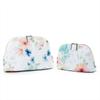 Round Pouch Pastel Floral Botanical Print with Cosmos Stylish and Cute Makeup W1002000 (Small) Design, Pouch,