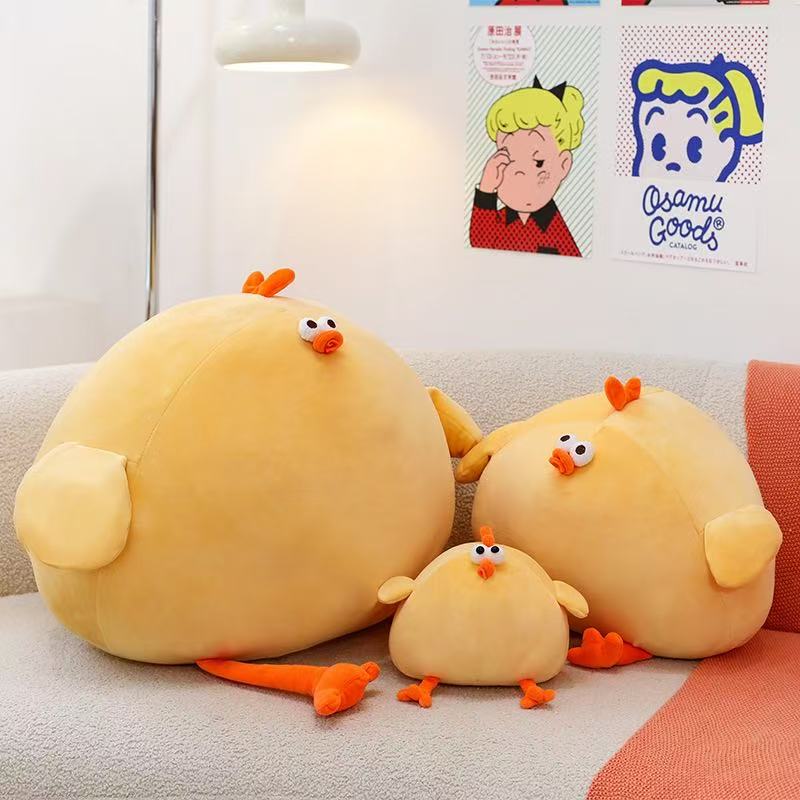 Comical Chubby Chicken Soft Playthings Bolster Snuggly Simulated Charming Peluche Figures Neck Headrest Padded Beast For Boy Lassies Fest Presents