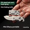 Non-slip Handle Mini Folding Cutter D2 Steel Bottle Opener Pocket Cutter Fruit Slicing