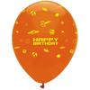Creative Party Space Blast Latex All-Over Print Happy Birthday Balloons (Pack of 6)