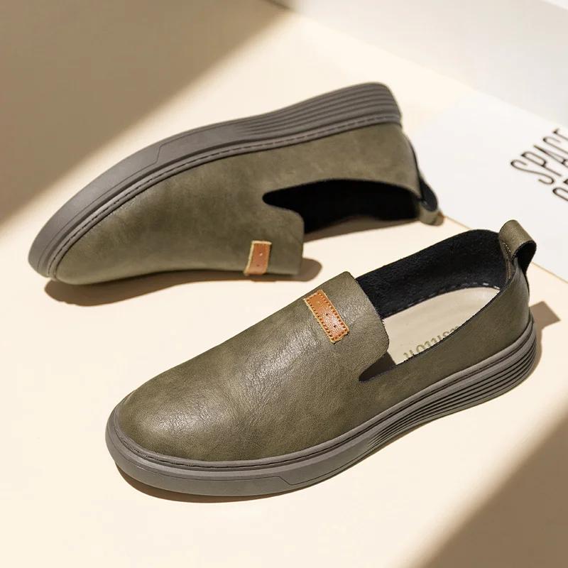 Fashion New Casual Leather Men's Shoes Breathable Formal Dress Shoes Fashion Designer Loafers Versatile Slip On Driving Shoes Moccasins
