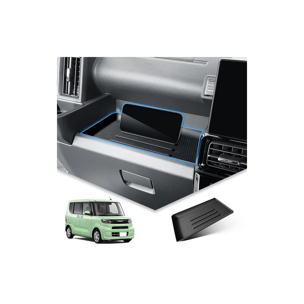 BIBIBO Passenger Seat Open Tray Rubber Instrument Panel Tray Easy for Daihatsu Tanto Mat, Mat, Mat, Silicone, Non-Slip, Installation, LA650S/LA660S