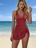 European Hollow Out One-Piece Swimsuit: Women's Slimming Sexy Skirted Bikini
