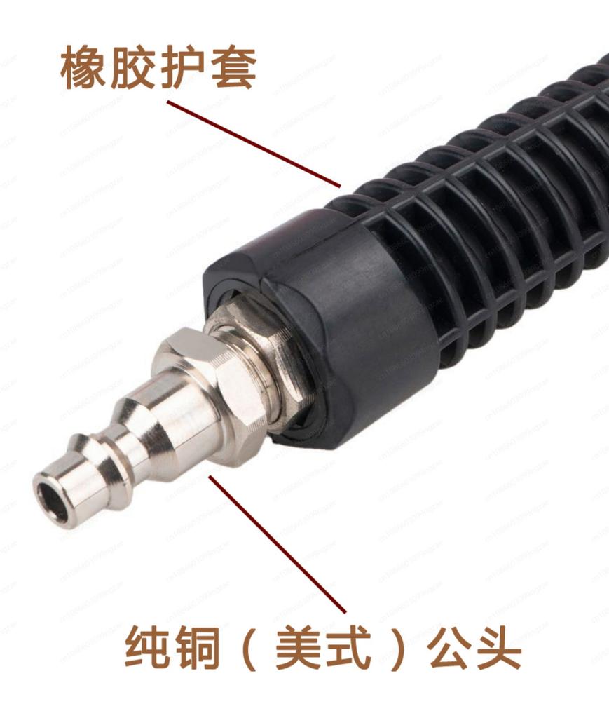 6 Meter Air Hose Kit for Tire Inflator, with US Style Quick Connect Coupler, Heavy Duty Pump Accessory Set