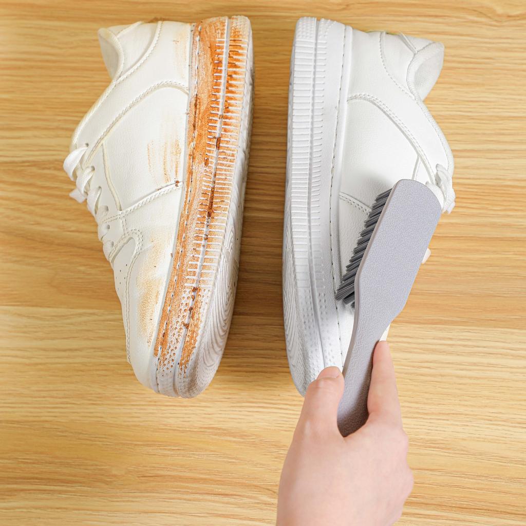 Special Long-handled Hanging Shoe Brush for Cleaning Shoes. Plastic Household Product That Is Gentle On Shoes. Shoe Cleaning Wonder.