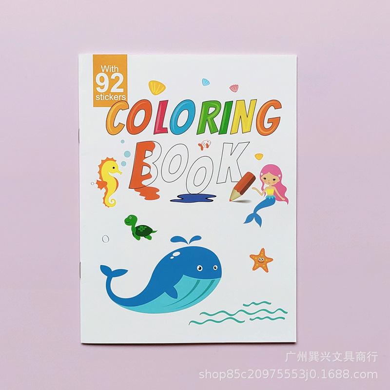 Coloring Books Kindergarten Drawing Books Children s Coloring Stickers Books Cartoon Doodling Drawing Books