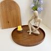 Table Decoration Tray Wooden Round Tray Decorative Trays Snack Plate Sundries Display Organizer Desktop Decorative Plate