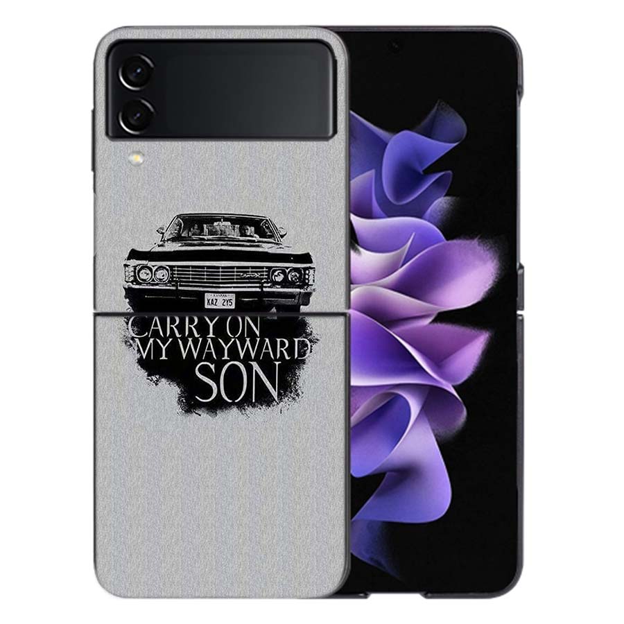 Angel Castiel Supernatural Coque For Samsung Z Flip7 6 Galaxy Case Shockproof Z Flip5 Z Flip3 4 5G Hard Cover Phone TPU PC Hard