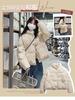 Super good-looking down cotton-padded clothes for women's winter new milk huhu floral cotton-padded jackets for small people