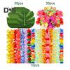 70 Pcs Hawaiian Leis Luau Party Decoration Artificial Tropical Palm Leaves Hibiscus Flowers Hula Dance Party Favors for Summer Beach Pool Party