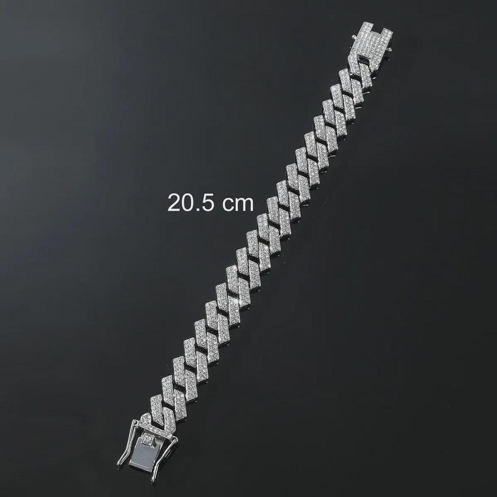 Europäisches und amerikanisches Hip-Hop-Armband mit Volldiamanten für Herren