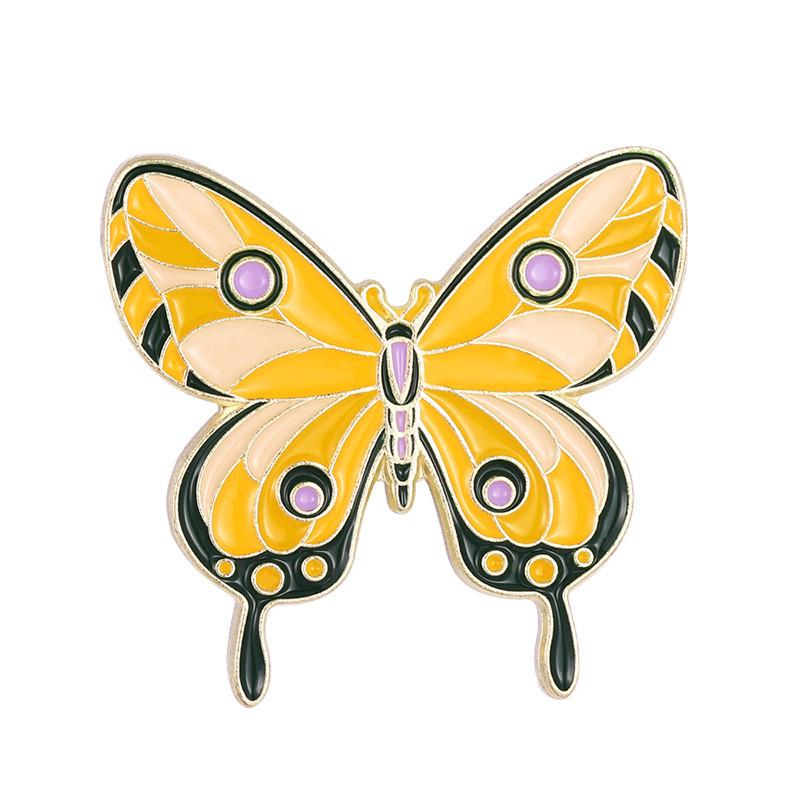 Creative Purple Butterfly Enamel Brooch Stunning Animal Floral Design For Men And Women