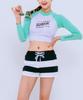 Dangun Raglan Color Block Rash Guard
