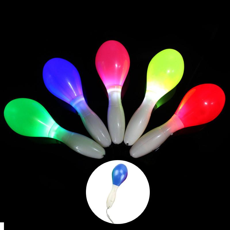 Light Maracas Led Up Neon Sensory Toy Plastic Flashing Concert Props Atmosphere