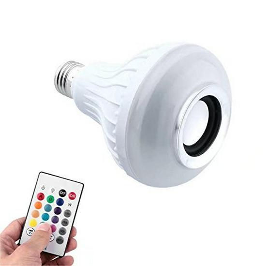 RGB Bluetooth Music Bulb with Remote Control and Speaker