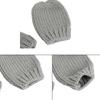Baby Hat and Mittens Set Kids Knitted Beanie Cap Winter Warm Pompom Hats Gloves