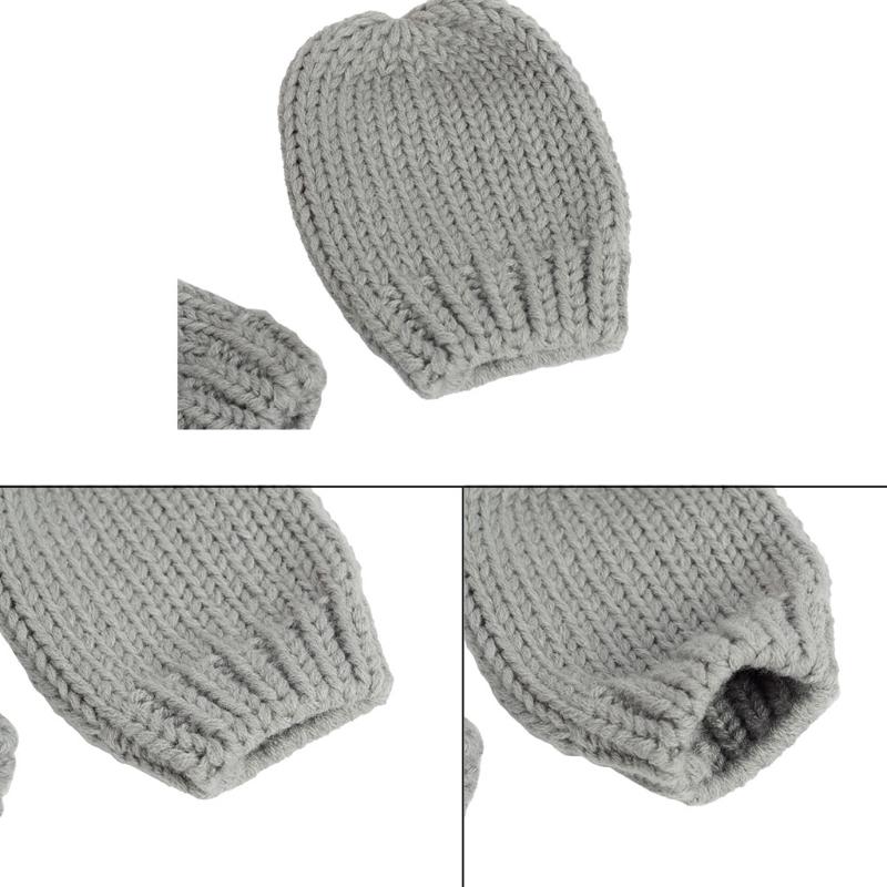 Baby Hat and Mittens Set Kids Knitted Beanie Cap Winter Warm Pompom Hats Gloves