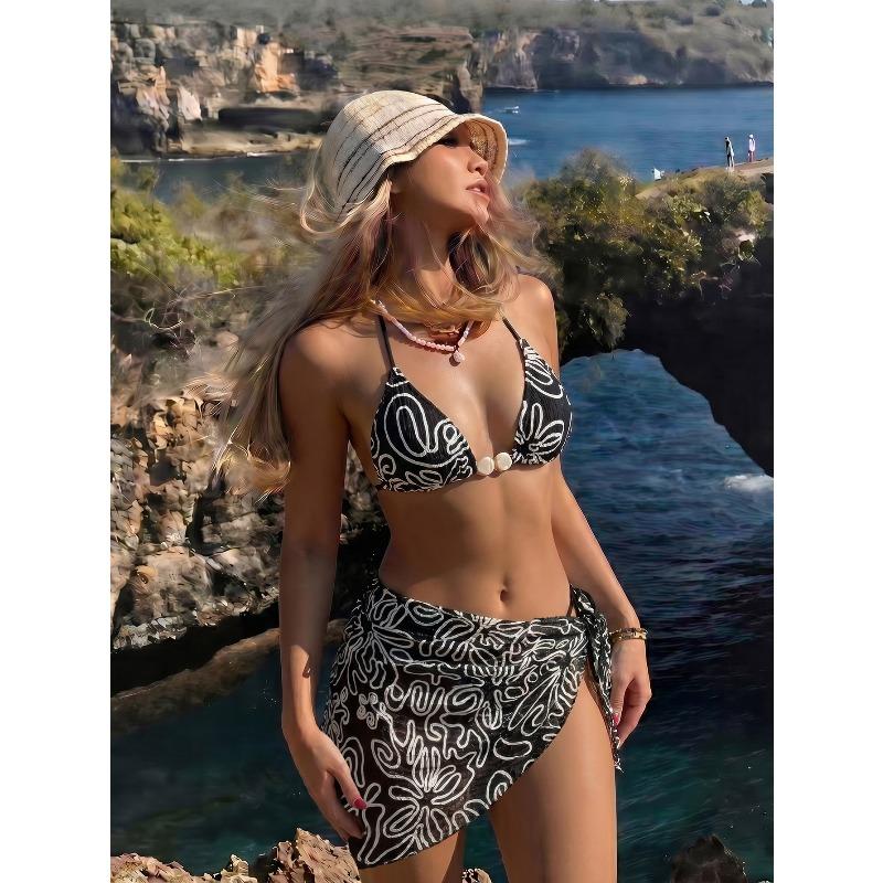 2026 Sexy Inselurlaub Schönheiten Bikini Dreiteilig Strand Thermalbad Badeanzug Damen Bikini
