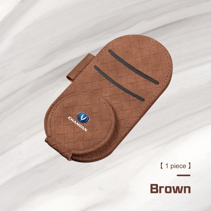 For Changan CS15 F70 UNI-K Alsvin UNI-T CS55 CS75 CS35 CX70 Car Sun Visor Organizer Multi-Pocket Glasses Clip Card Ticket Holder