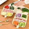 Kitchen Scallion Ginger Garlic Side Dish Compartmentalized Storage Tray 5 Grids Hot Pot Preparation Ingredients Divided Plate
