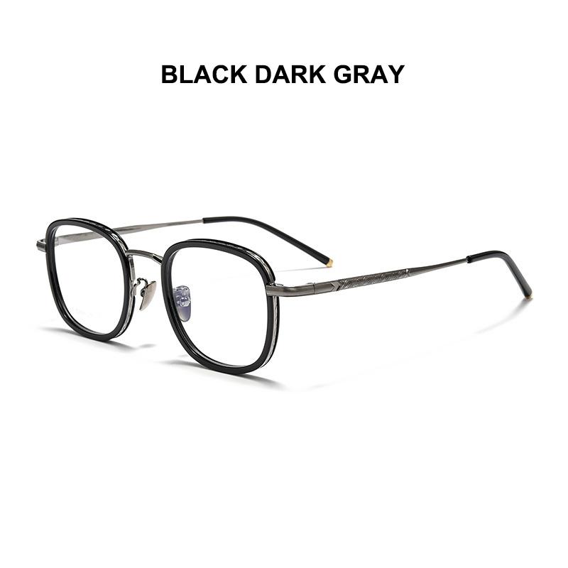 

Men s Casual Business Ultra-Light Titanium Eyeglasses Frames Retro Style Designer TR90 Luxury Three-Dimensional Carved Temples Demo Lens