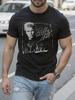 Billy Idol Signature Torn and Cursive Graphic Tshirt Grap...