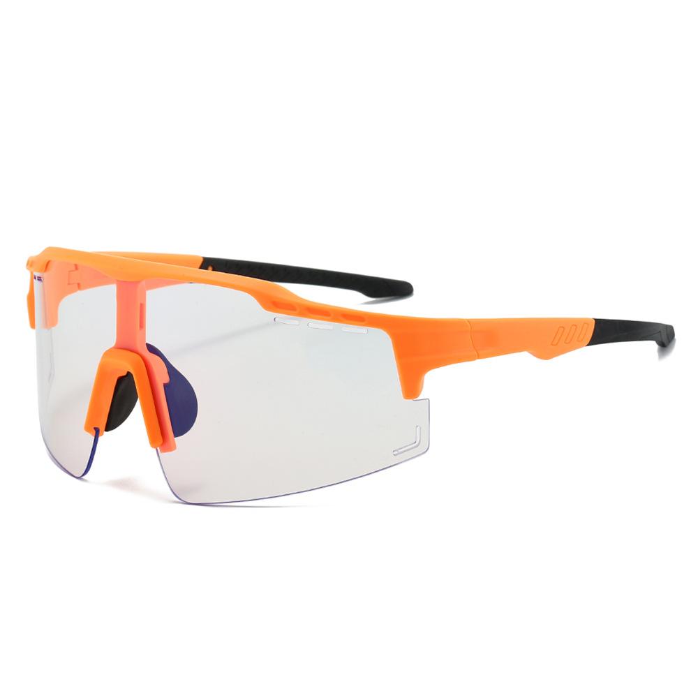 HD PC Blue Light Blocking Photochromic Sunglasses for Men Women Stylish Sports Riding Goggles UV Protection