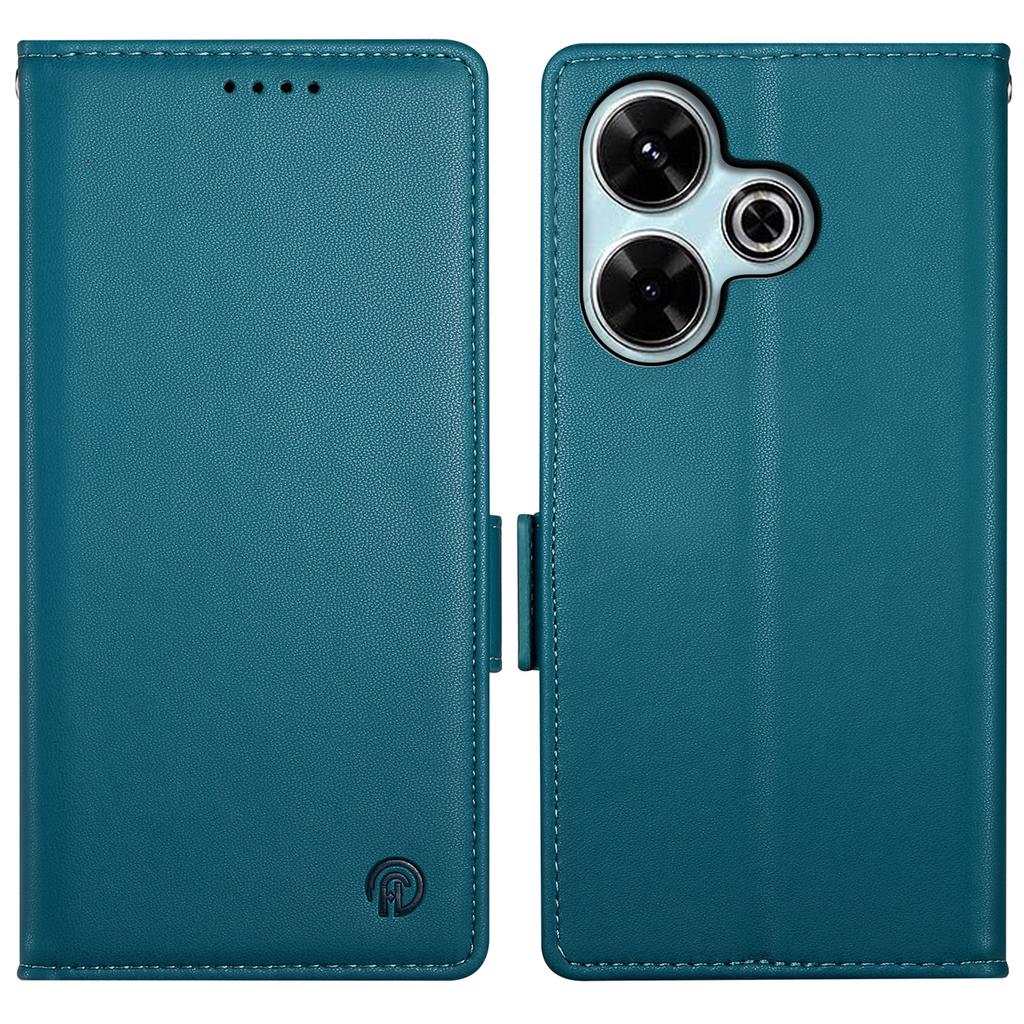 DF-010 For Xiaomi Redmi 13 4G/5G/Note 13R 5G/Poco M6 4G Wallet Case PU Leather Stand Phone Shell