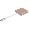 USB C Adpater 3.1 3 in 1 Hub Converter Dock High Definition Multimedia Interface 4KRose Gold