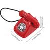 1/4 PCS Mini Vintage Rotary Telephone – 1:12 Miniature Retro Desk Phone for Dollhouse, Fairy Garden Paths & Micro Landscapes