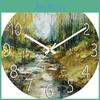 Clock With Wall Low Digital Noise 30cm12inch Stream Oil Painting Wall Clock Quartz Clock Quiet Silent Simple Clock For Home Decor Children Room