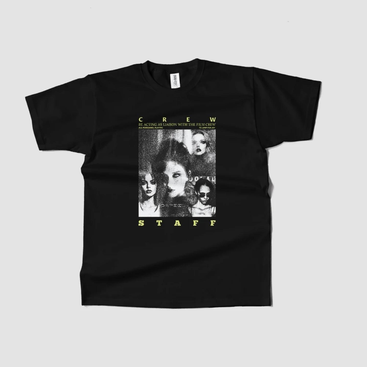 

Y2K Graphic women s T-Shirt Streetwear summer spring Unique staff graphic Comfortable fit S чёрный