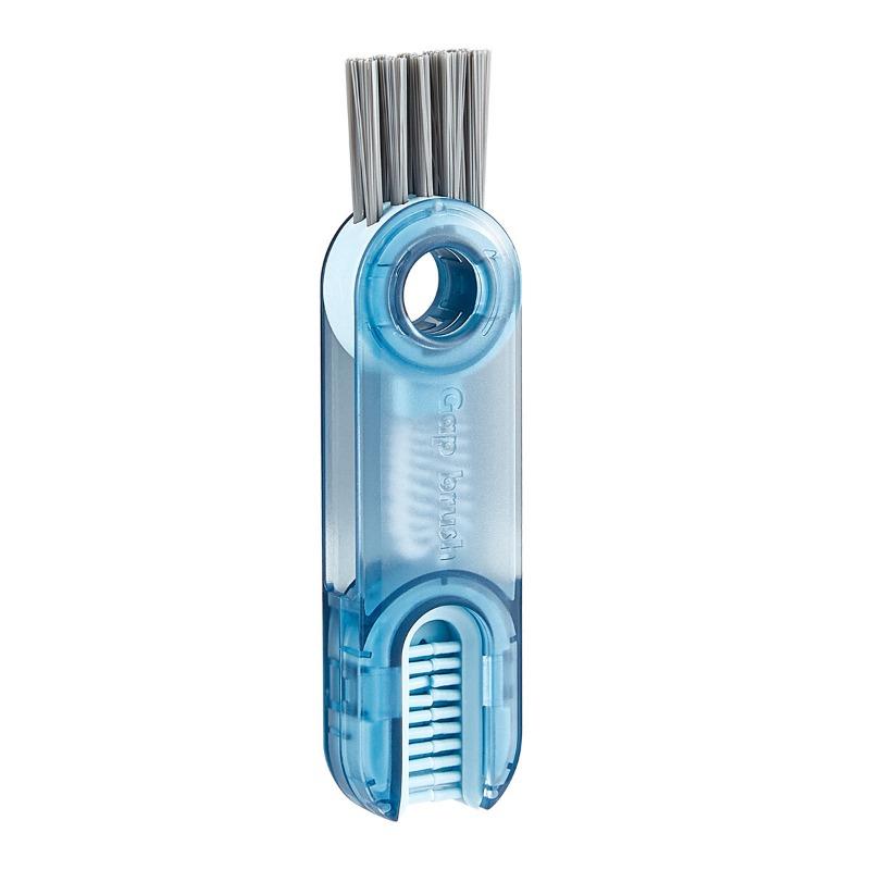 Three-in-one Cup Lid Brush for Cleaning and Scrubbing Cups with A Flexible Cup Mouth and Baby Bottles