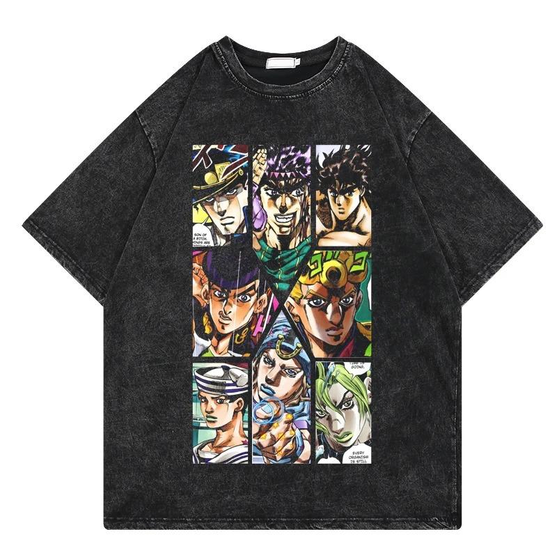 Zenin Maki Jujutsu Kaisen Manga T-shirt Y2k Vintage Washed Oversized T Shirt Men's Unisex Clothing Short Sleeve Cotton Tees Tops