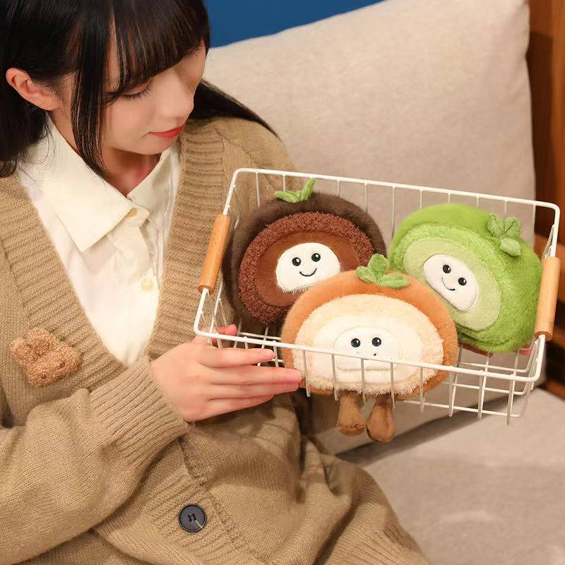 Latest Swiss Roll Cake Doll Kawaii Stuffed Plush Toy Handmade Doll Cartoon Anime Cute Children's Birthday Gift Fun Doll