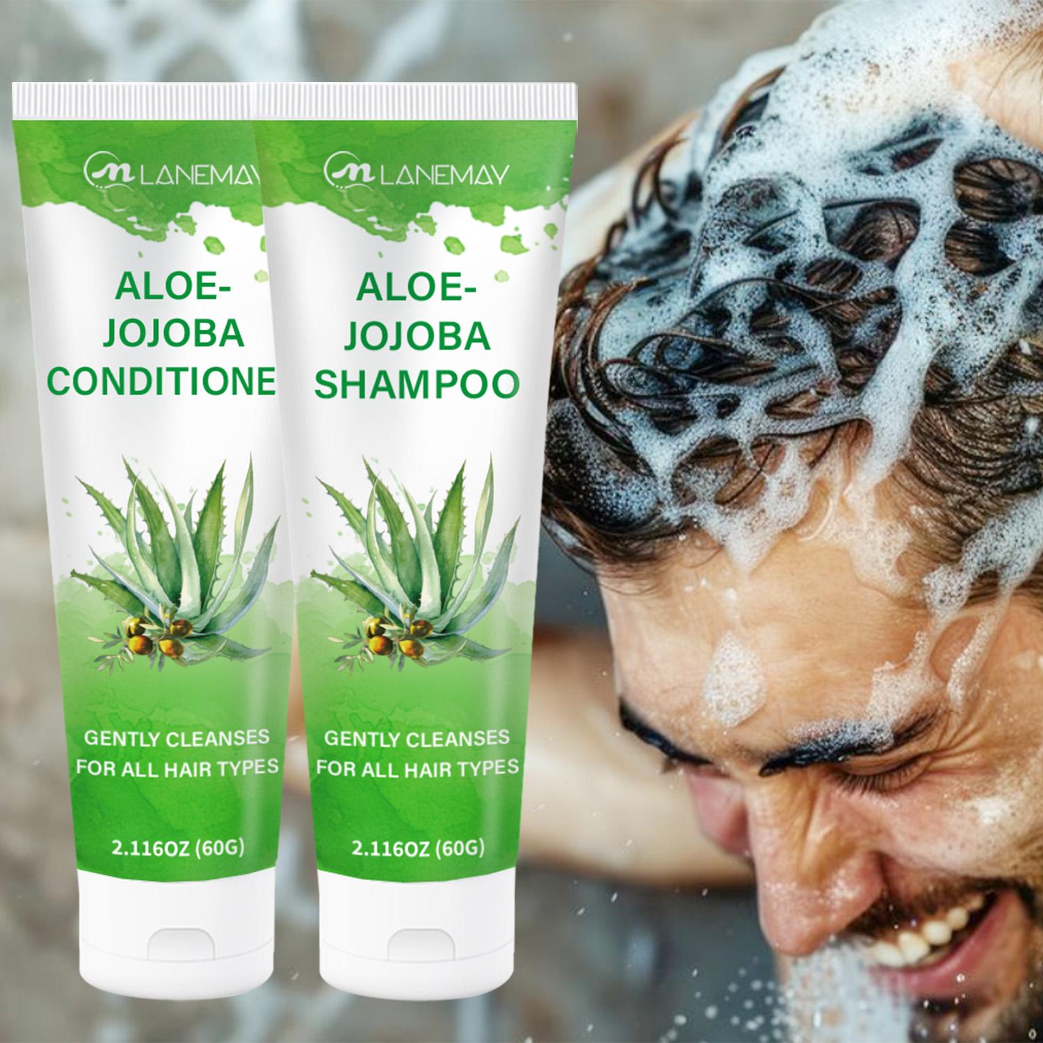 Aloe & Jojoba Shampoo & Conditioner Set-Gentle Cleansing-Deep Hydration-Oil Control & Refresh-Strengthen Hair
