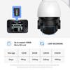 4K 8MP PTZ IP Outdoor 50X Zoom WiFi Surveillance Camera 120M IR Distance Security Protection Metal Shell Smart CCTV Cam