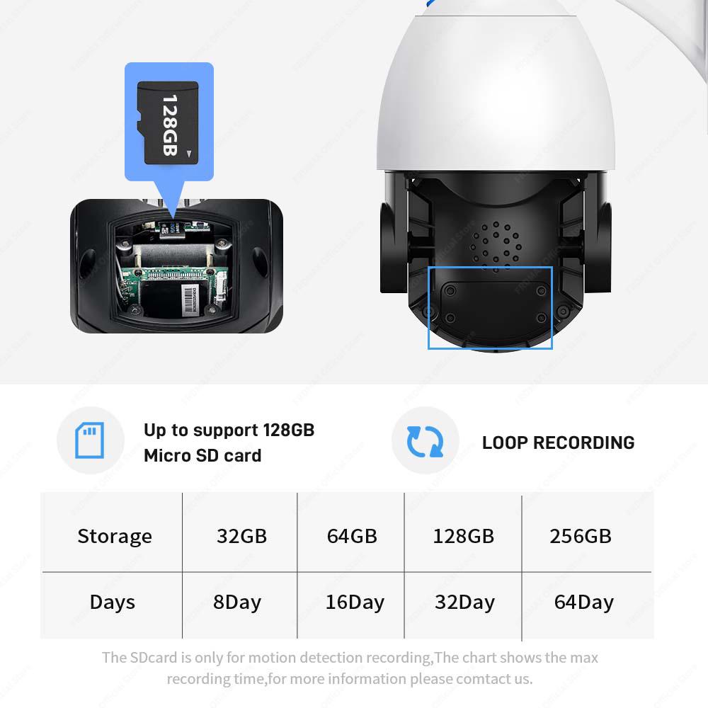 4K 8MP PTZ IP Outdoor 50X Zoom WiFi Surveillance Camera 120M IR Distance Security Protection Metal Shell Smart CCTV Cam