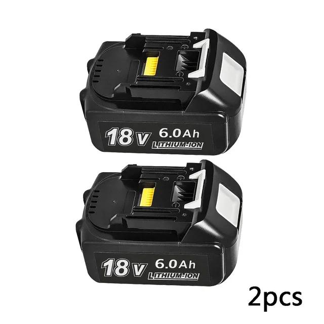 

для аккумулятора Makita 18 В 6000 мАч аккумуляторная батарея для электроинструментов со светодиодом литий-ионная замена LXT BL1860B BL1860 BL1850 3A зарядное устройство