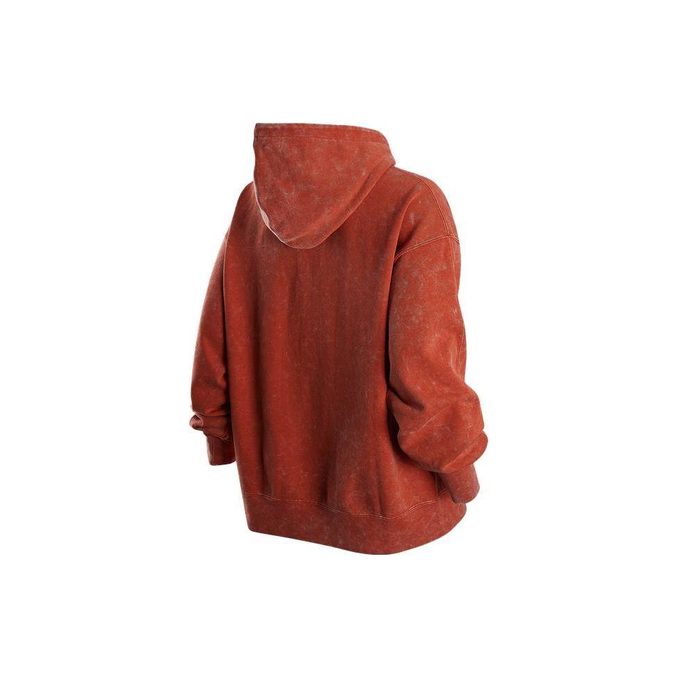 Jordan Logo Print Knit Hoodie Loose Fit Women Hoodies Light-Sienna DX0443-812