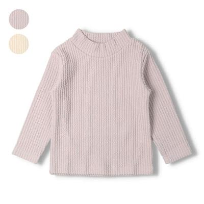 [Children's Clothing] Crescent (Crescent) Cable Knit High Neck Plain Long Sleeve T-shirt 80cm-130cm N60803