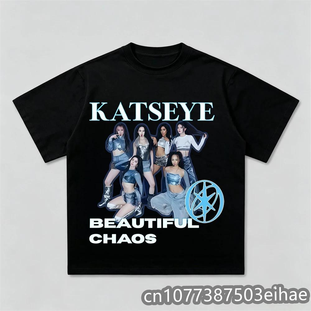Katseye Unisex Korean Band Print Cotton TShirt Short Sleeve Casual Summer Top for Kids Unisex Unisex