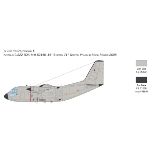Italeri 1450 Alenia C-27J/G.222 Spartan 1/72 Scale Plastic Model Kit