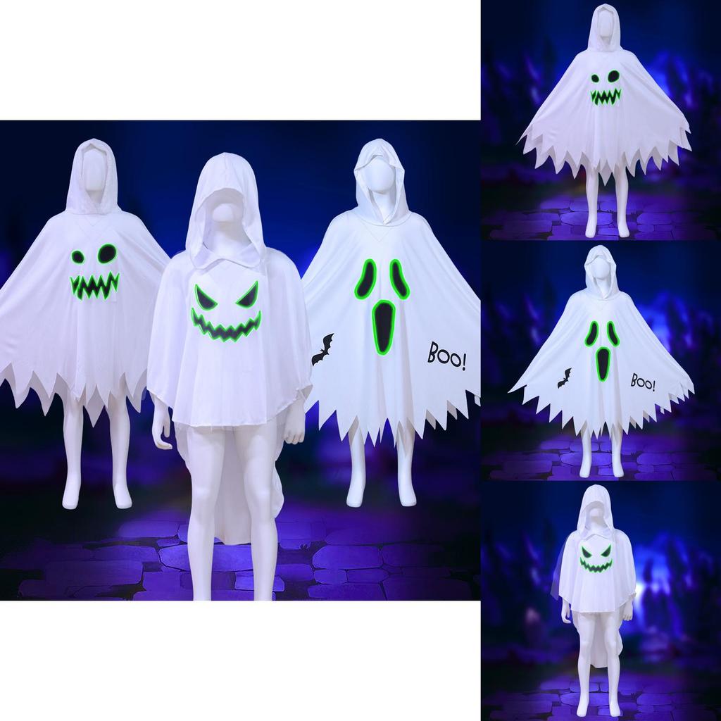 Halloween Childrens Ghost Cloak With Noctilucent For Cosplay And Party Events