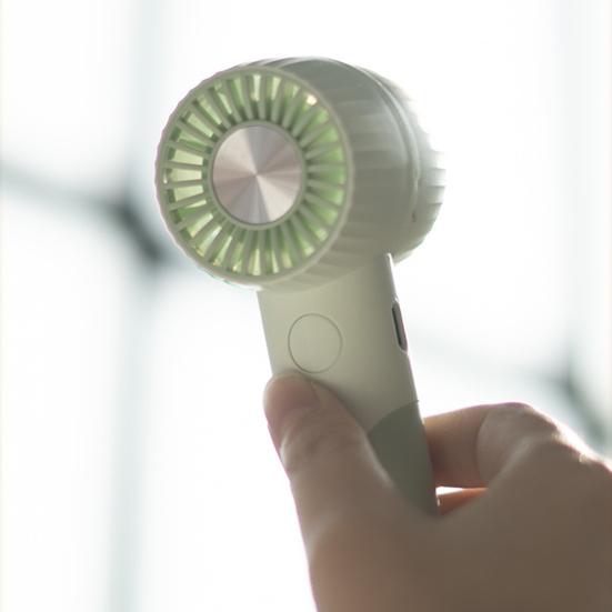 Handheld Fan Wind-Concentrating Turbine Blade Design Adjustable 3-Speed Cooling Fan Portable Lightweight Desktop Fan with Phone Stand Base