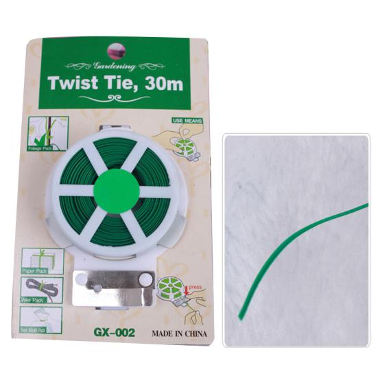 Portable Heavy Duty Plastic Coated Roll Wire Twist Ties Gardening Plant Tool