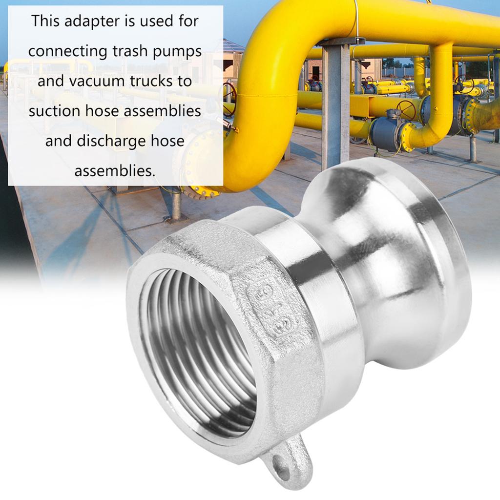 Stainless Steel DN20 3 4  A Trash Pump Adapter Male Camlock Fitting with Female Pipe Threads